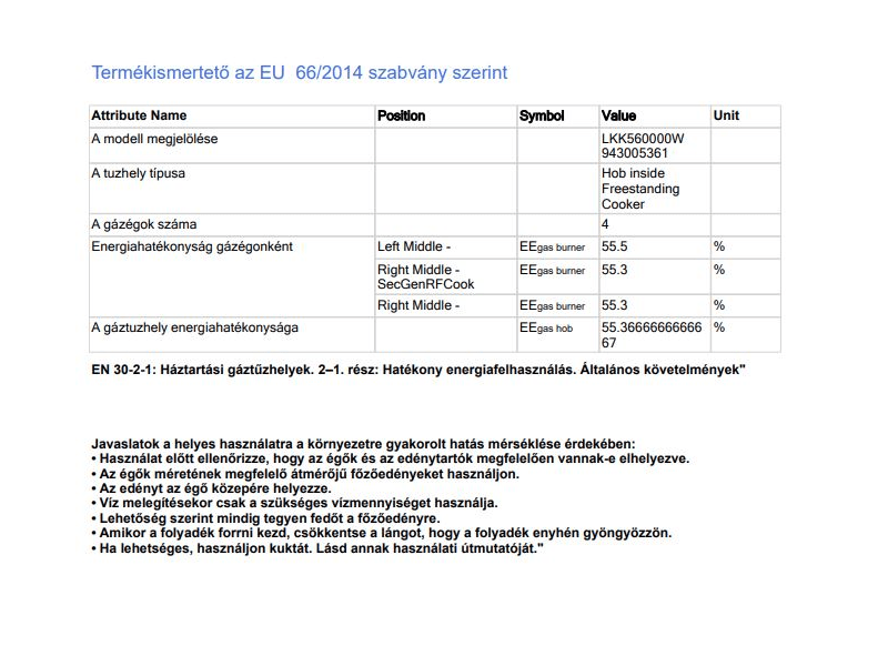 Electrolux LKK560000W PlusSteam Kombinált tűzhely, Fehér