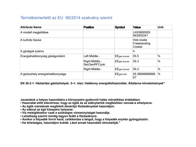 Electrolux LKK560000X PlusSteam Kombinált tűzhely, Inox