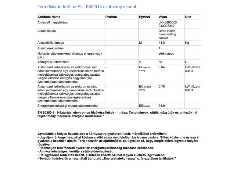 Electrolux LKK560000X PlusSteam Kombinált tűzhely, Inox