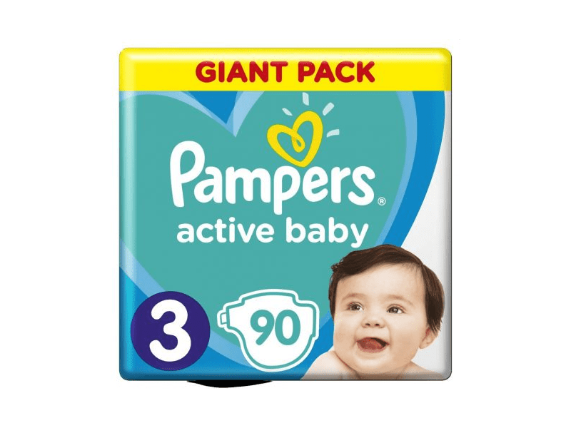 Pampers Active Baby Giant Pack pelene, veličina 3, 90 kom