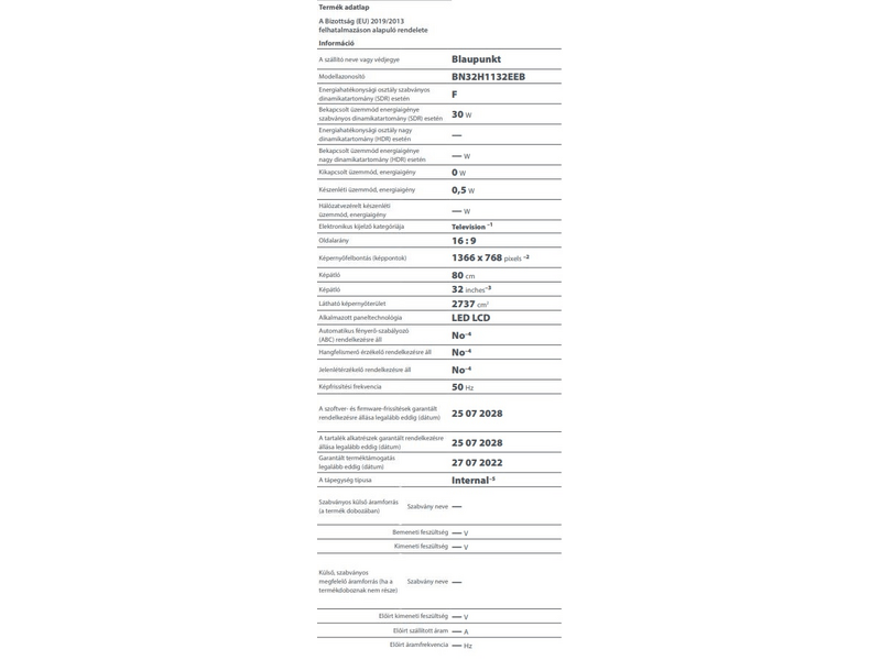 Blaupunkt BN32H1132EEB HD LED TV