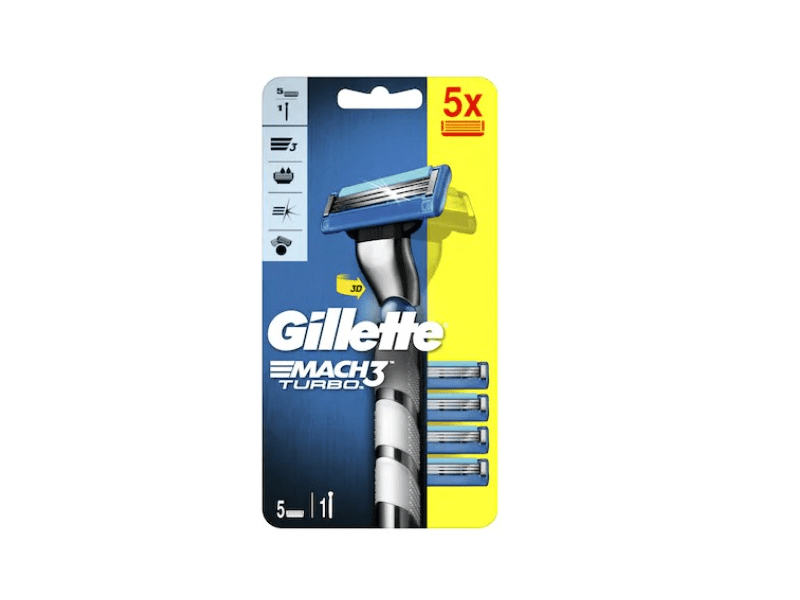 Gillette Mach3 Turbo borotva + 5db borotvabetét