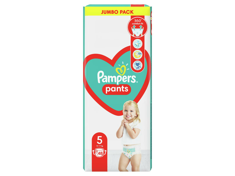 Pampers Active Baby Jumbo Pack bugyipelenka, 5-ös méret, 48 db