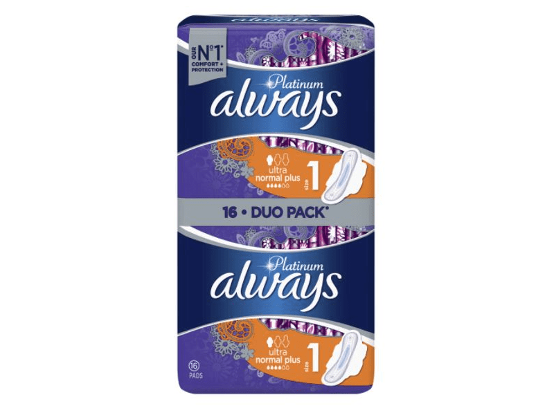 Always Ultra Platinum Egészségügyi betét, Normal, 16 db