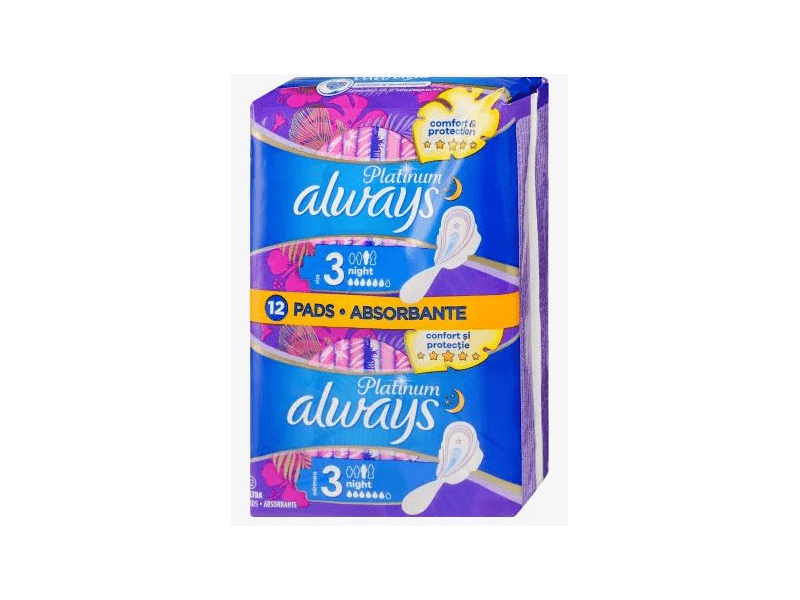 Always Ultra Platinum Night Egészségügyi betét, 12 db