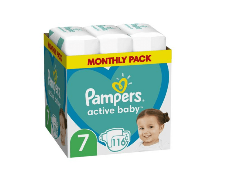 Pampers Active Baby havi pelenkacsomag 7-es,116 db