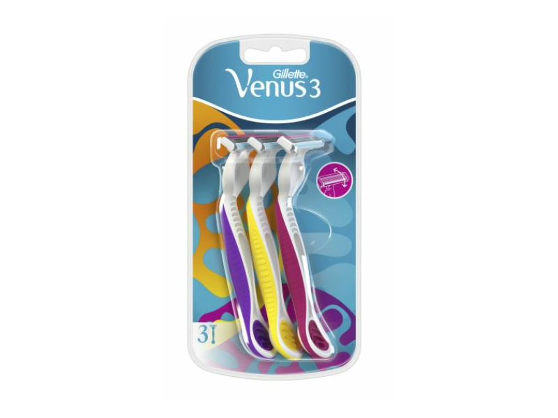 Gillette Venus3 Plus eldobható női borotva, multicolor, 3db