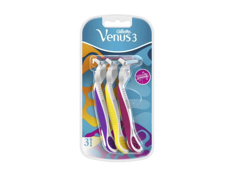 Gillette Venus3 Plus eldobható női borotva, multicolor, 3db