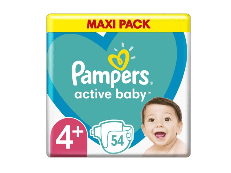 Pampers Active Baby Maxi Pack M4+ Pelenka, 54 db
