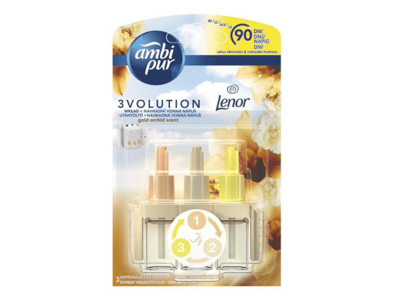 Ambi Pur 3volution Légfrissítő utántöltő, 20 ml, Gold Orchid