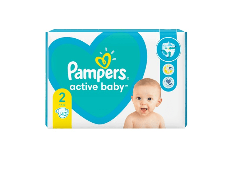 Pelene Pampers New Baby, veličina 2, 43 kom