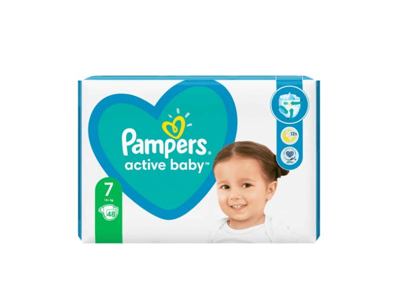 Pampers Active Baby Jumbo Pack pelenka, 7-es méret, 48 db