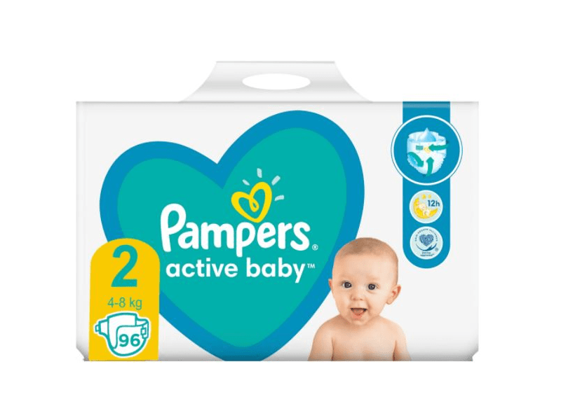 Pampers Active Baby Giant Pack pelenka, 2-es méret, 96 db