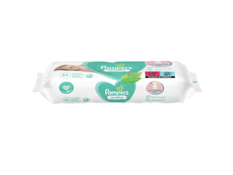 Pampers Sensitive Törlőkendő, 12 x 52 db