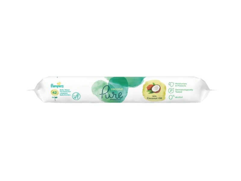 Pampers Coco Pure Protection Törlőkendő, 42 db