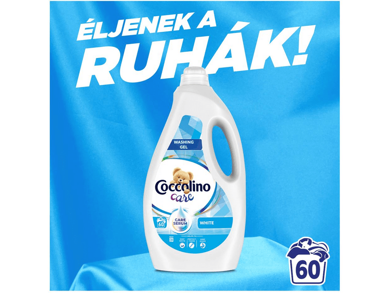Coccolino Care mosószer fehér ruhákhoz, 2,4 L