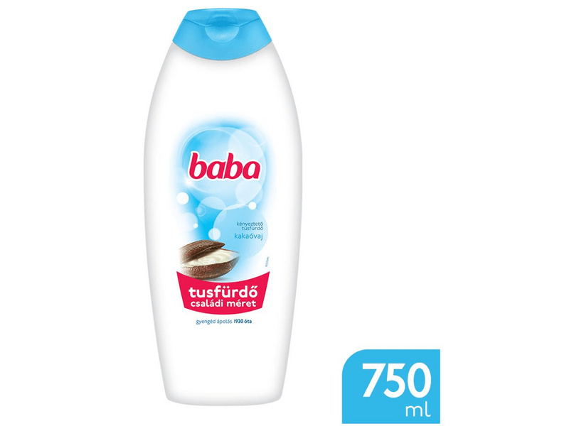 BABA Tusfürdő kakaóvajjal, 750 ml