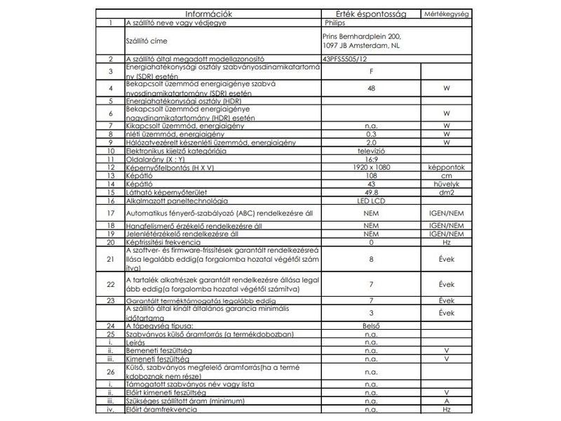 Philips 43PFS5505/12 Full HD LED Tv