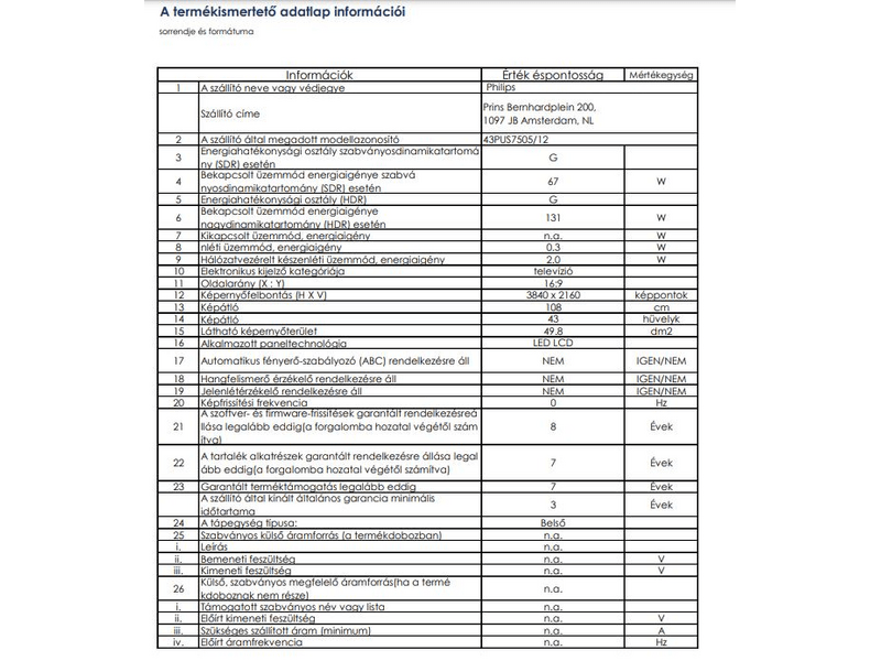 Philips 43PUS7505/12 4K Ultra HD LED Smart Tv