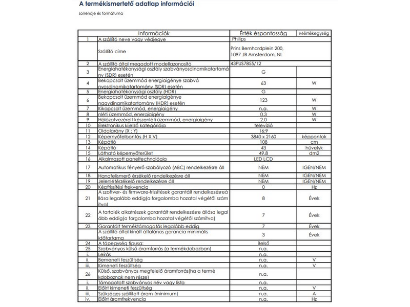 Philips 43PUS7855/12 4K Ultra HD LED Smart Tv