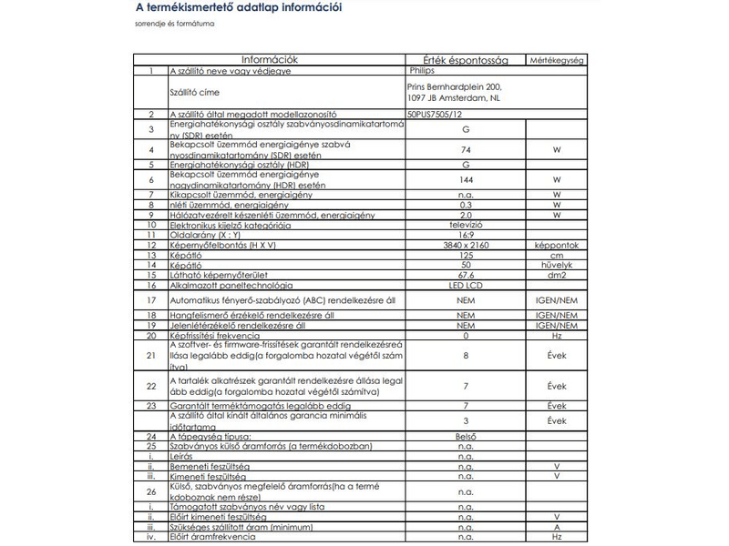 Philips 50PUS7505/12 4K Ultra HD LED Smart Tv