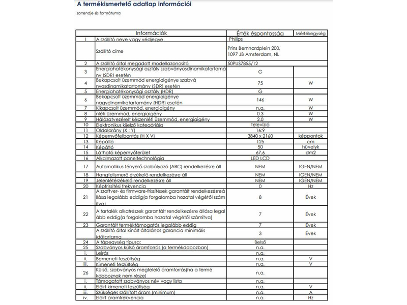 Philips 50PUS7855/12 4K Ultra HD LED Smart Tv