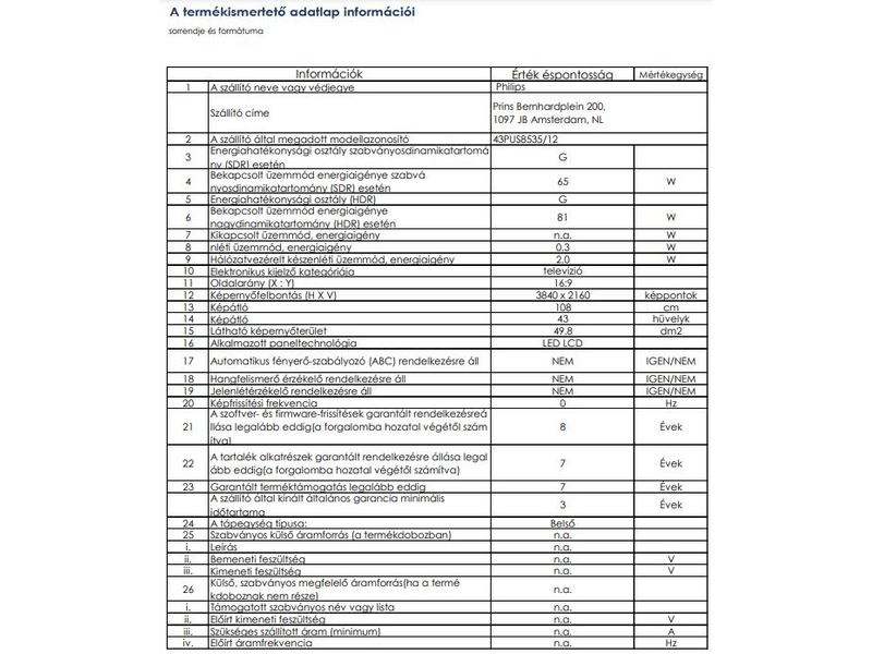 Philips 43PUS8535/12 4K Ultra HD LED Tv