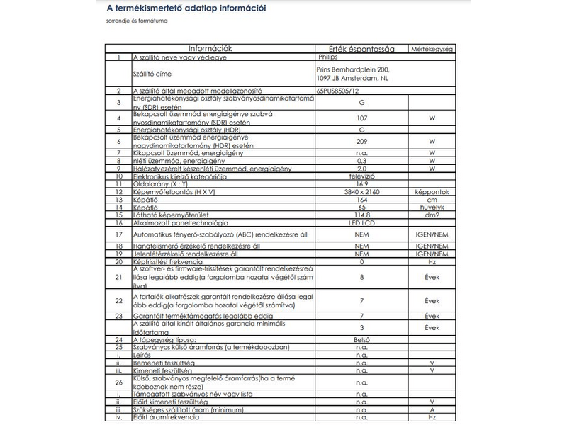 Philips 65PUS8505/12 4K Ultra HD LED Smart tv