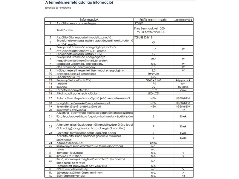 Philips 70PUS8505/12 4K Ultra HD LED Smart Tv