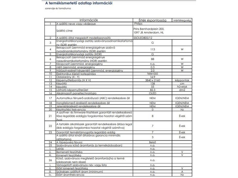 Philips 55OLED805/12 4K Ultra HD OLED Smart Tv