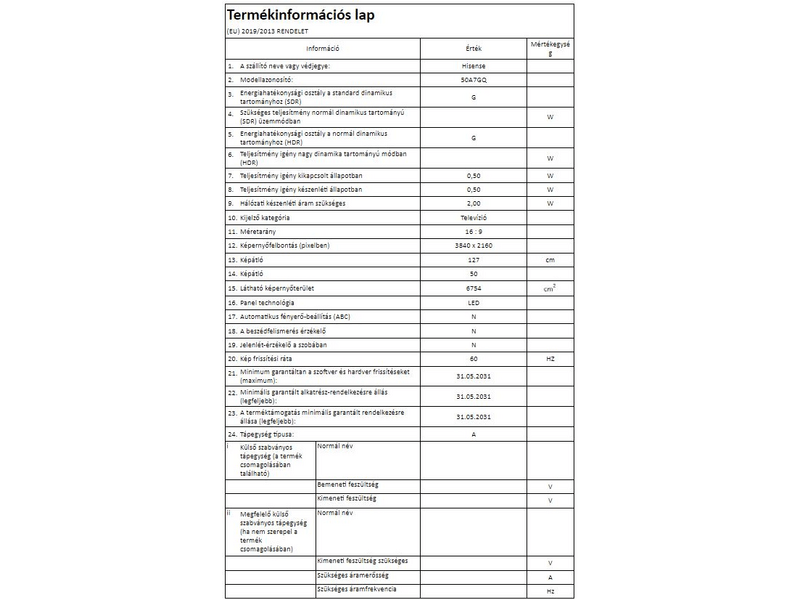 Hisense 50A7GQ 4K UHD Smart QLED TV