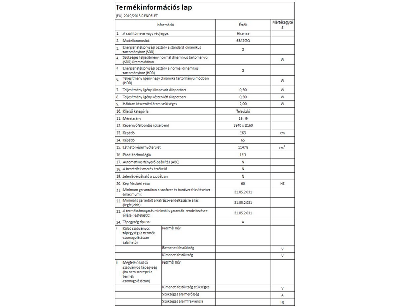 Hisense 65A7GQ 4K UHD Smart QLED TV