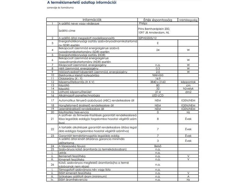 Philips 32PHS5505/12 HD LED Televízió