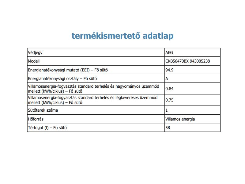 AEG CKB56470BX PlusSteam kombinált tűzhely gőzfunkcióval, AirFry