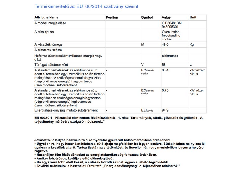 AEG CIB56481BM Indukciós villany tűzhely, inox