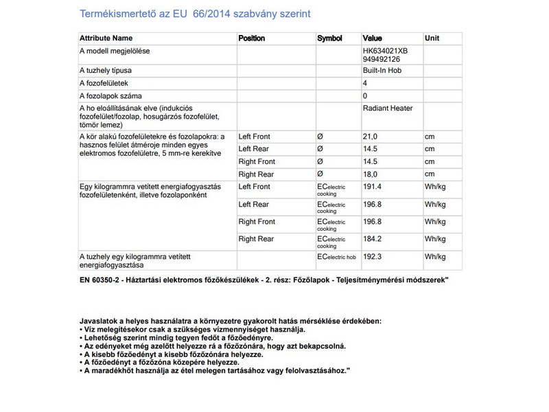 AEG HK634021XB Beépíthető kerámia főzőlap, 60 cm