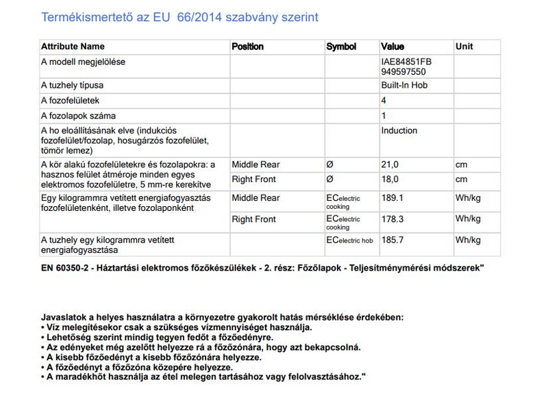 AEG IAE84851FB SenseFry beépíthető indukciós főzőlap, Hob2Hood, FlexiBridge funkció, 80 cm