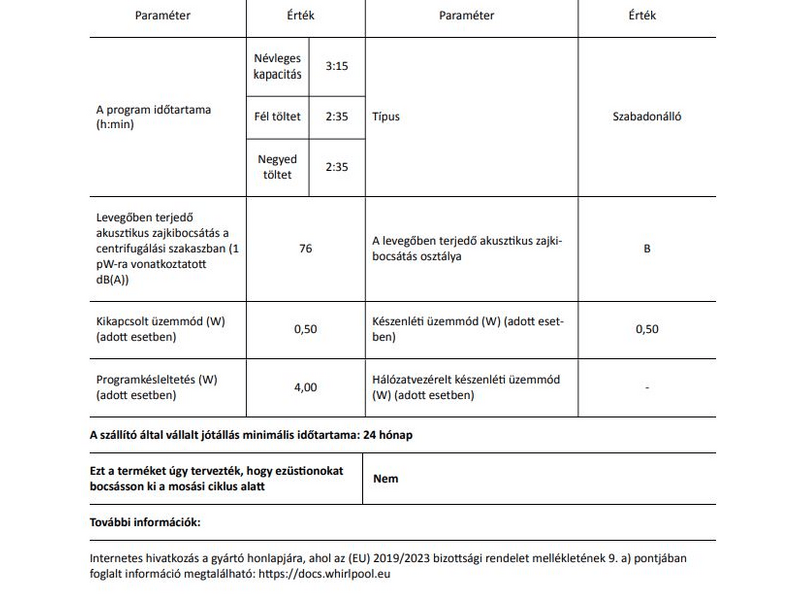 Indesit MTWE 61283 WK EE Elöltöltős mosógép