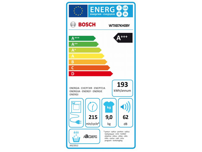 Bosch WTX87KH0BY Hőszivattyús szárítógép