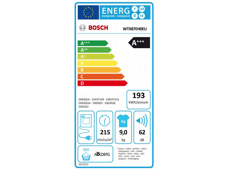 BOSCH WTX87EH0EU Hőszivattyús szárítógép