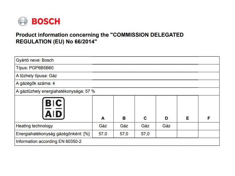 Bosch PGP6B5B60 Beépíthető főzőlap