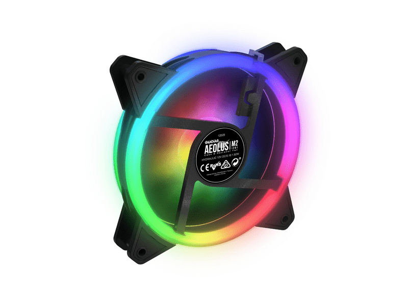 Gamdias Aeolus M2-1201 RGB LED PC ventilátor