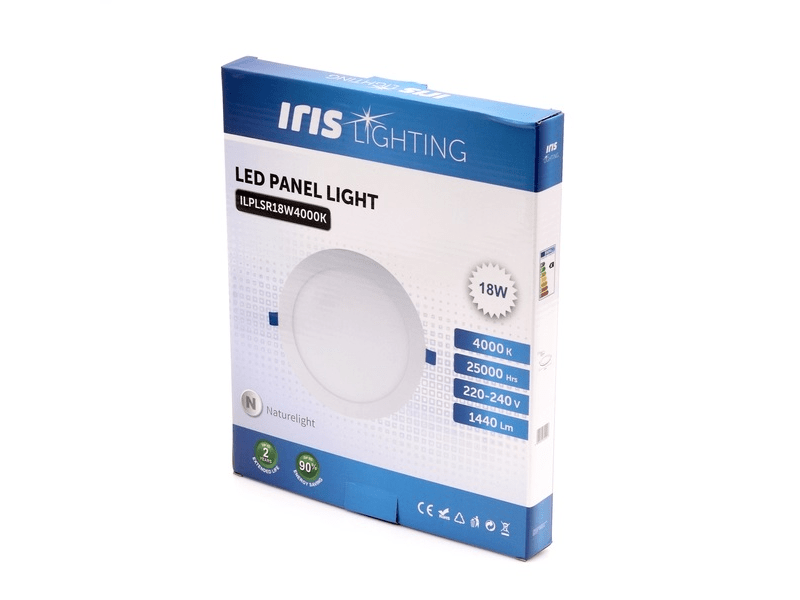 Iris Lighting PLSR-18W 18W/1440lm/4000K álmennyezeti kör alakú LED panel