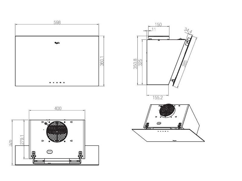 WHIRLPOOL AKR 037 G BL Fali páraelszívó