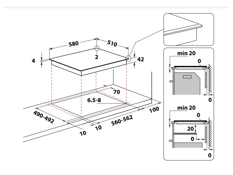 Whirlpool AKT 8190/BA Beépíthető kerámia főzőlap