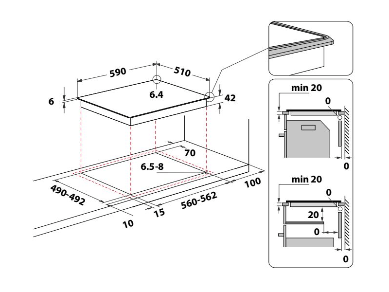 Whirlpool AKT 8601/IX Beépíthető kerámia főzőlap