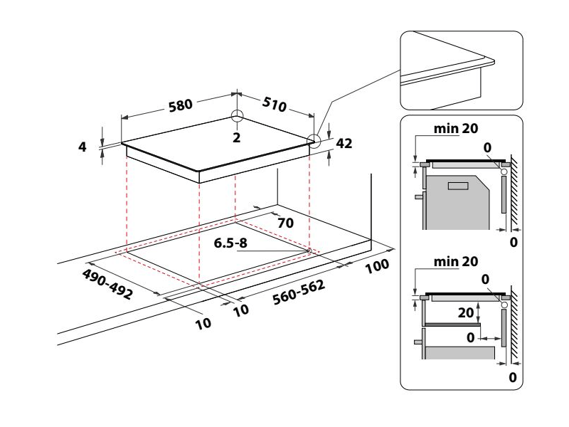 Whirlpool AKT 8190/BA Beépíthető kerámia főzőlap