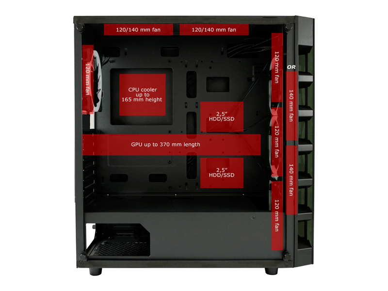 LC Power LC-709B-ON Solar System X Számítógépház