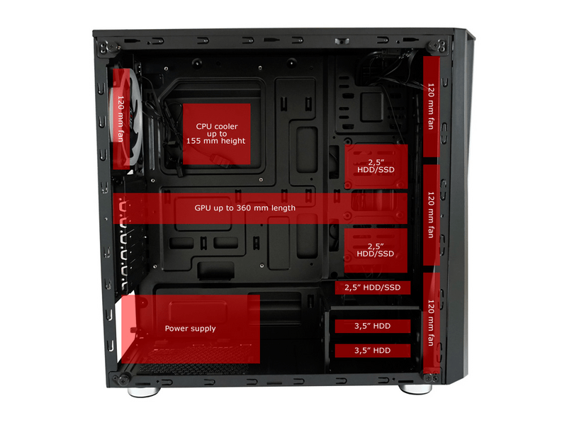 LC Power LC-710B-ON Gold Miner X Számítógépház