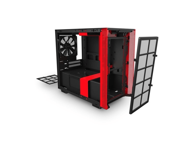 NZXT CA-H210B-BR Matt fekete/piros Számítógépház / PC